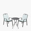 Savoy Bistro Set with Sage Green Striped/Plain Cushions