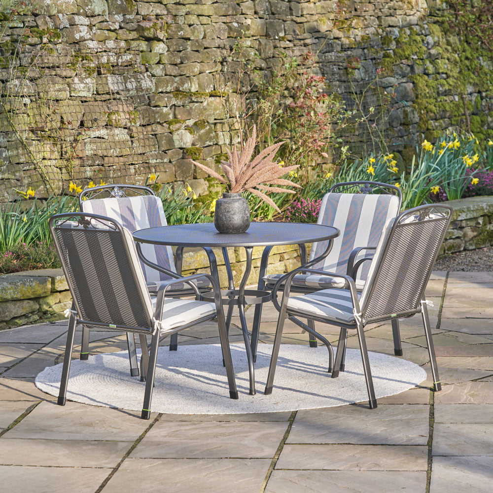 Savoy Round 4 Seater Dining Set with Cushions