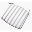 Cafe Latte Balcony Folding Round Set with Grey Striped/Plain Cushions