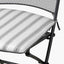 Cafe Latte Balcony Folding Round Set with Grey Striped/Plain Cushions