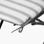 Cafe Latte Balcony Folding Round Set with Grey Striped/Plain Cushions
