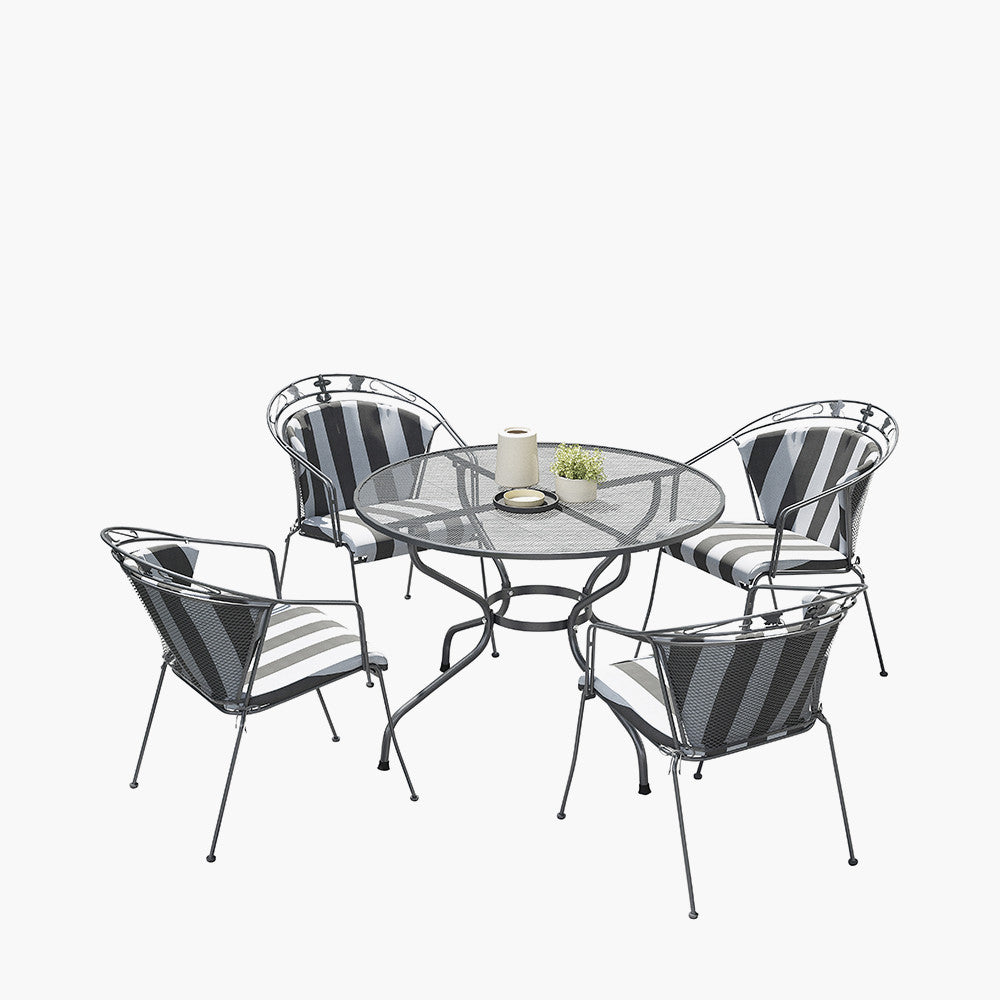 Elegance Round 4 Seater Dining Set with Cushions