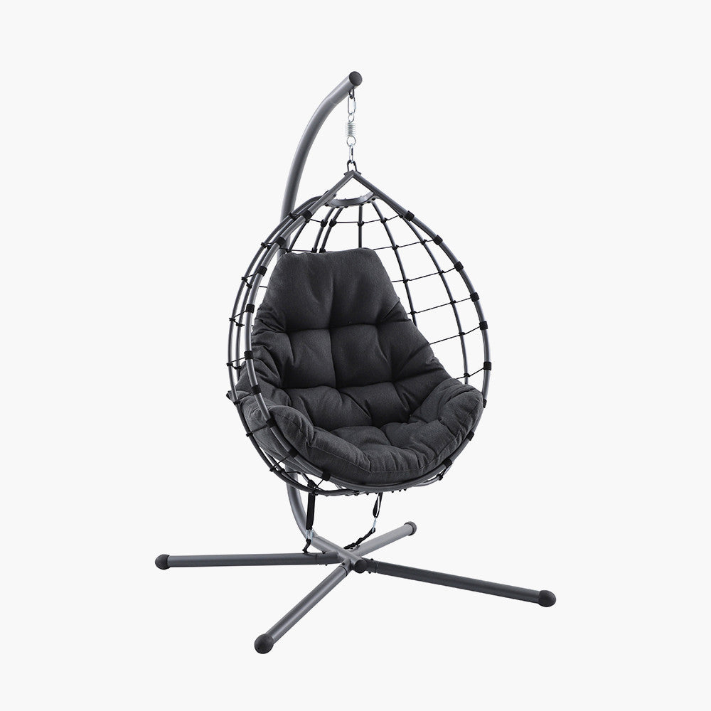 Lyon Anthracite Outdoor Single Hanging Chair