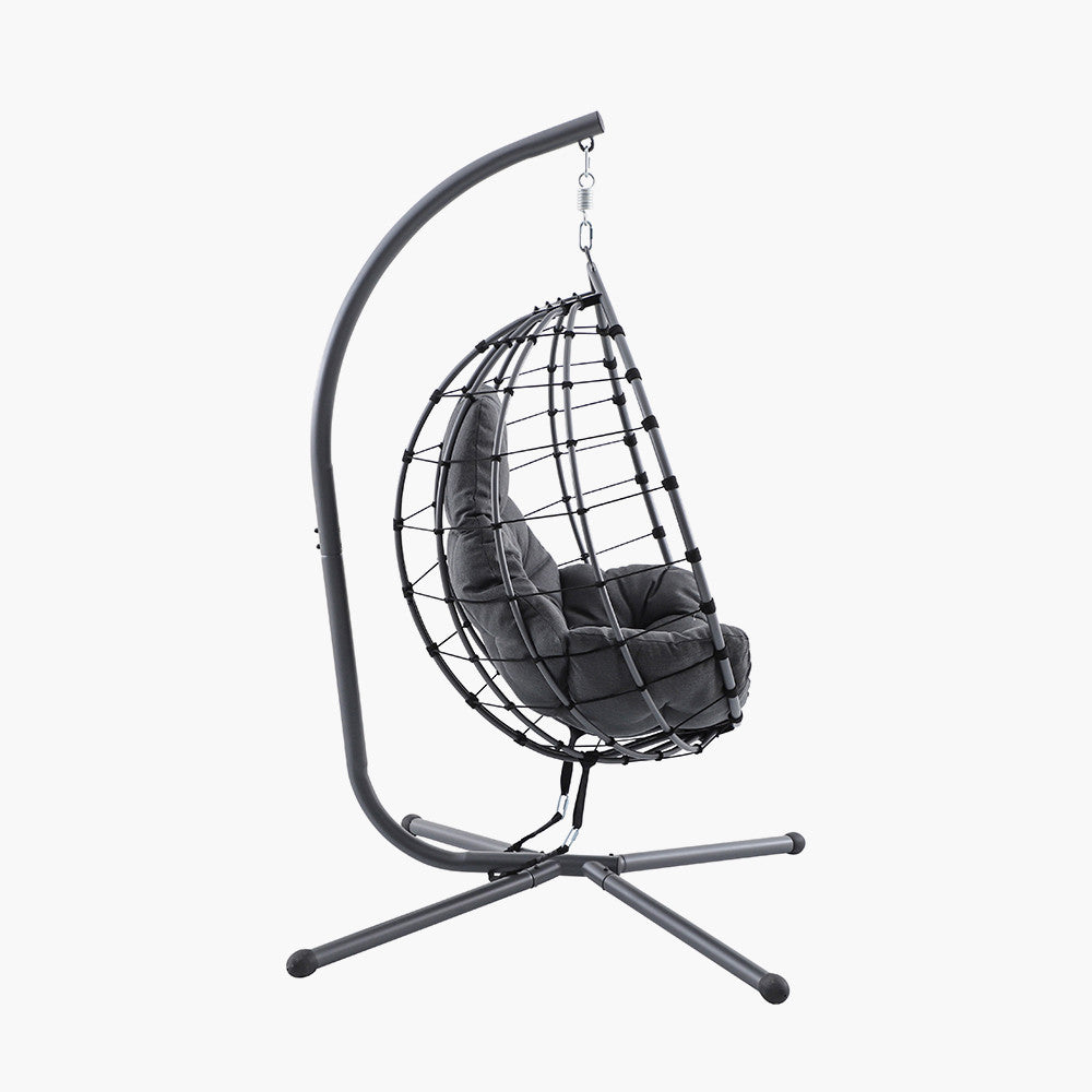 Lyon Anthracite Outdoor Single Hanging Chair