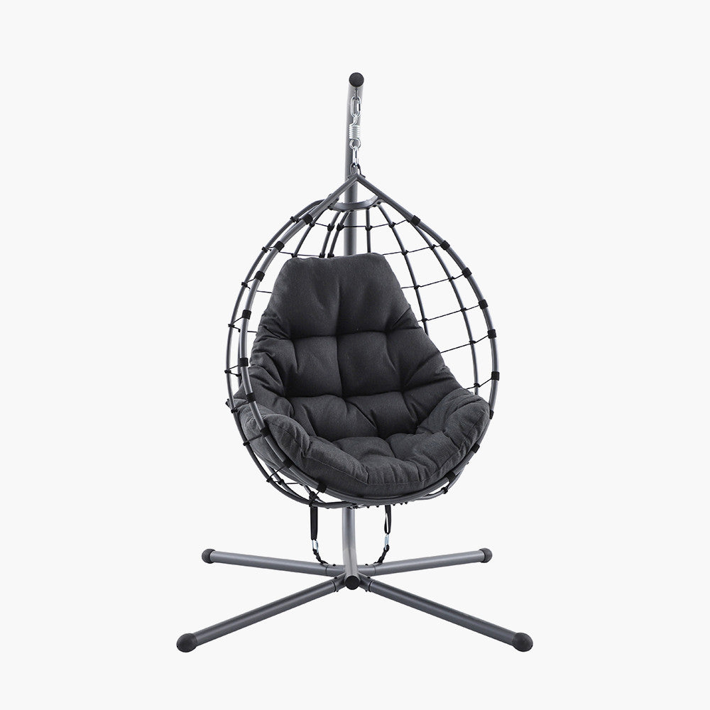 Lyon Anthracite Outdoor Single Hanging Chair