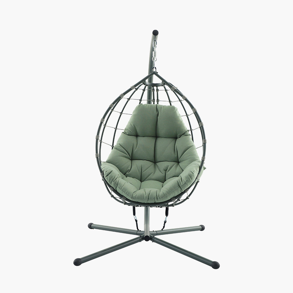 Lyon Moss Green Outdoor Single Hanging Chair