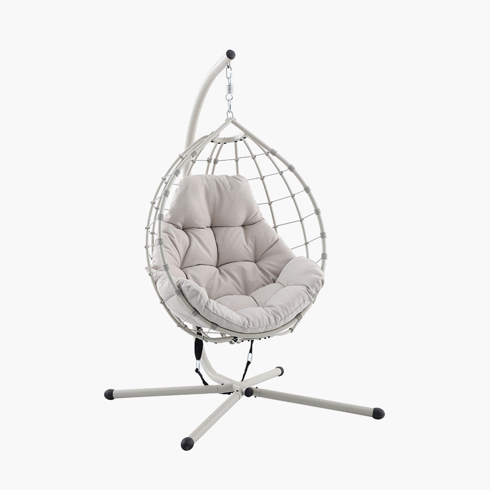 Lyon Putty Outdoor Single Hanging Chair