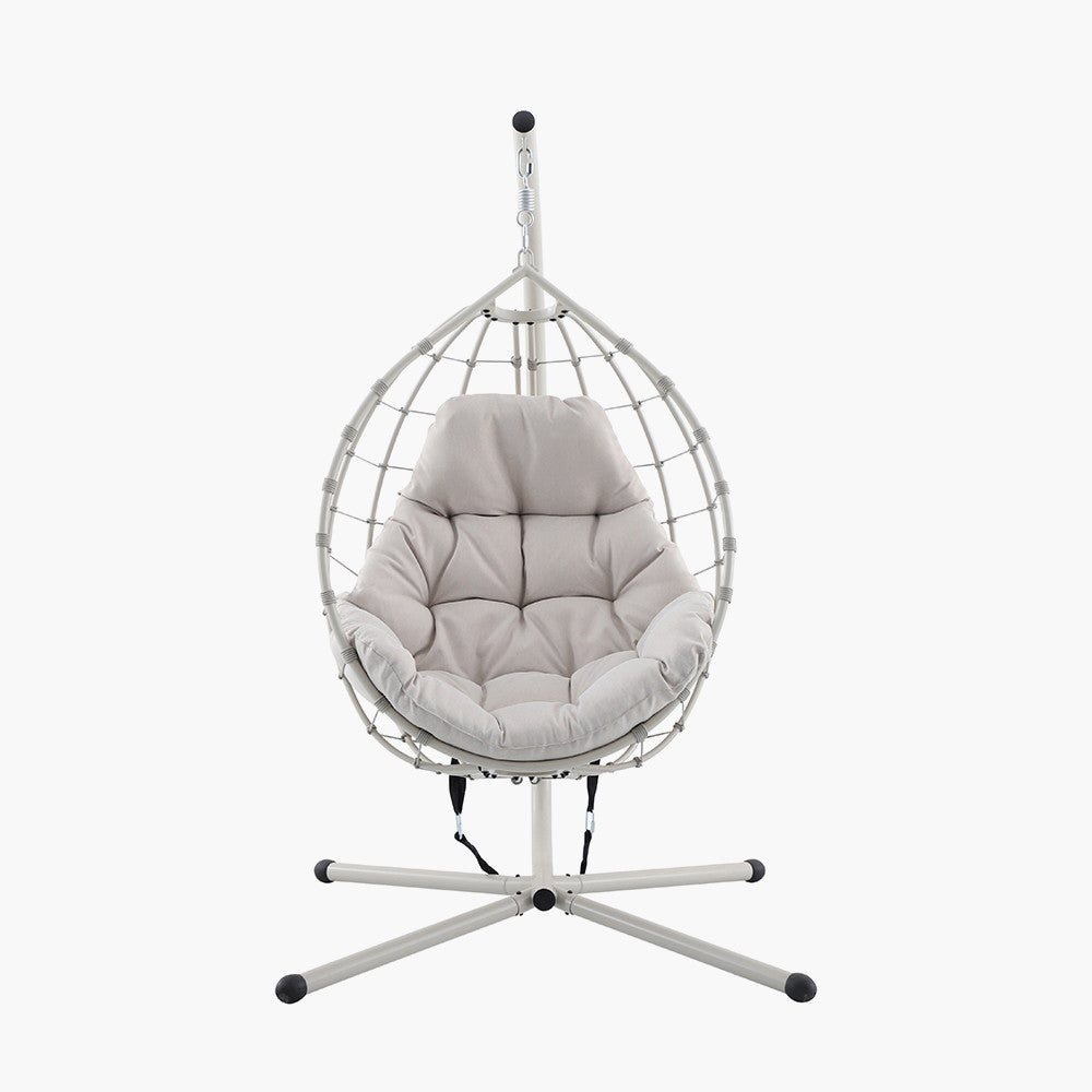 Lyon Putty Outdoor Single Hanging Chair