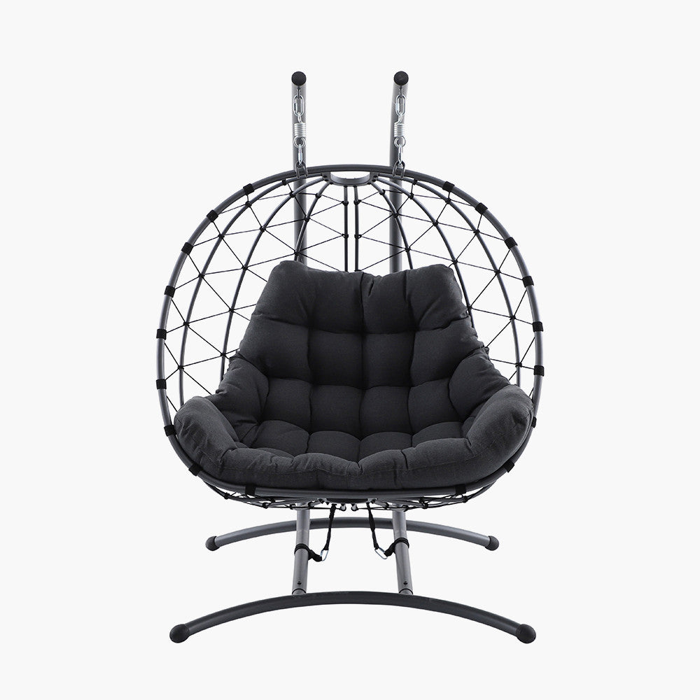 Lyon Anthracite Outdoor Double Hanging Chair