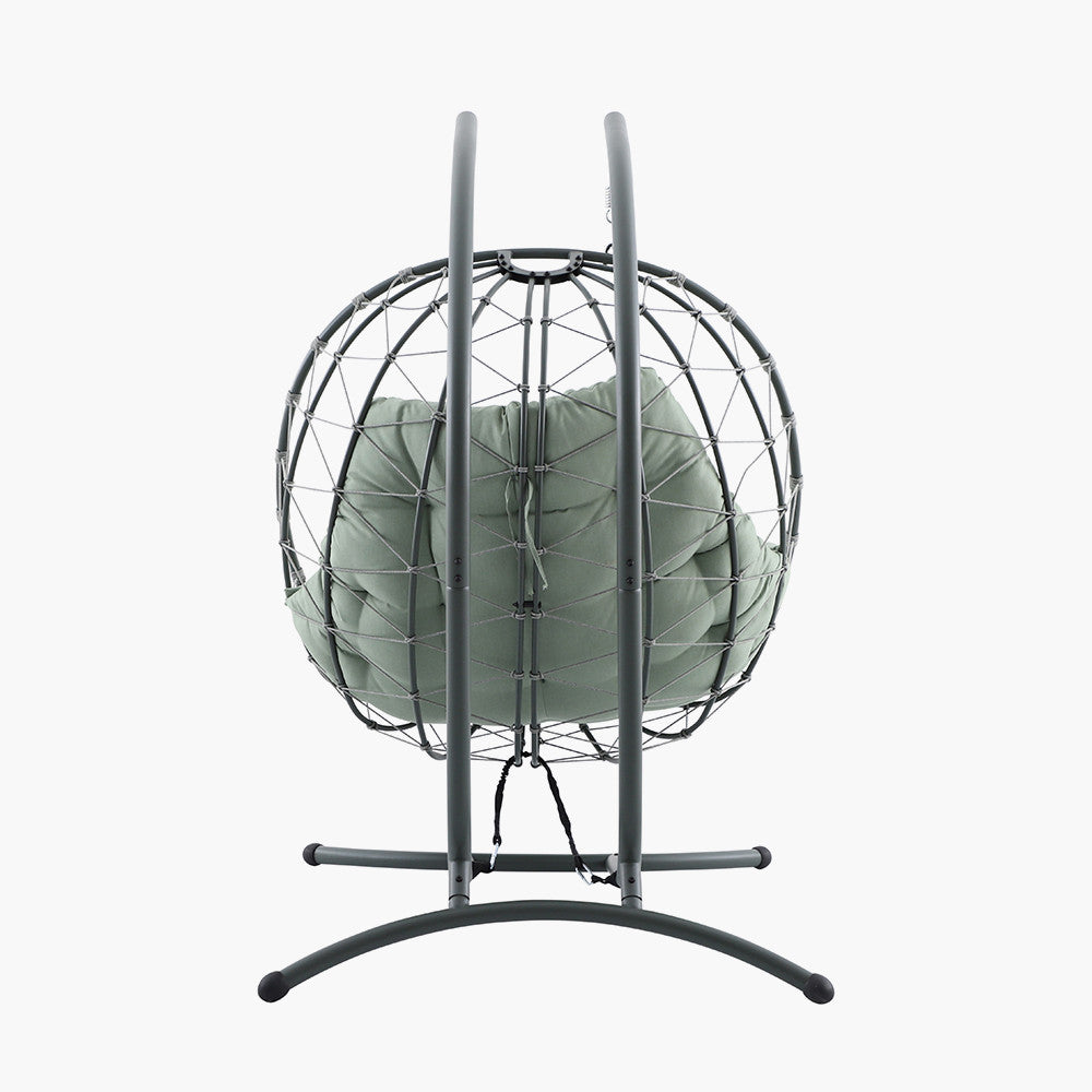 Lyon Moss Green Outdoor Double Hanging Chair