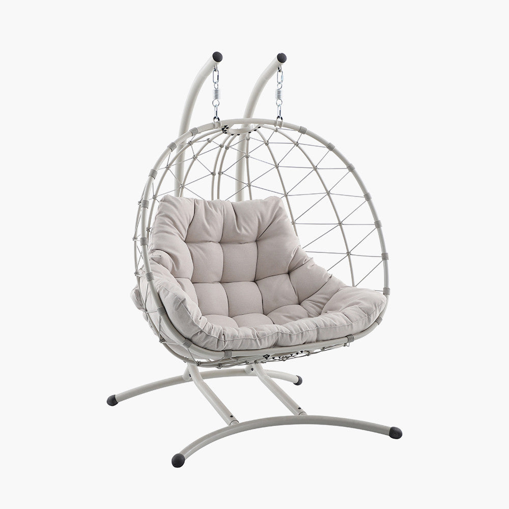 Lyon Putty Outdoor Double Hanging Chair