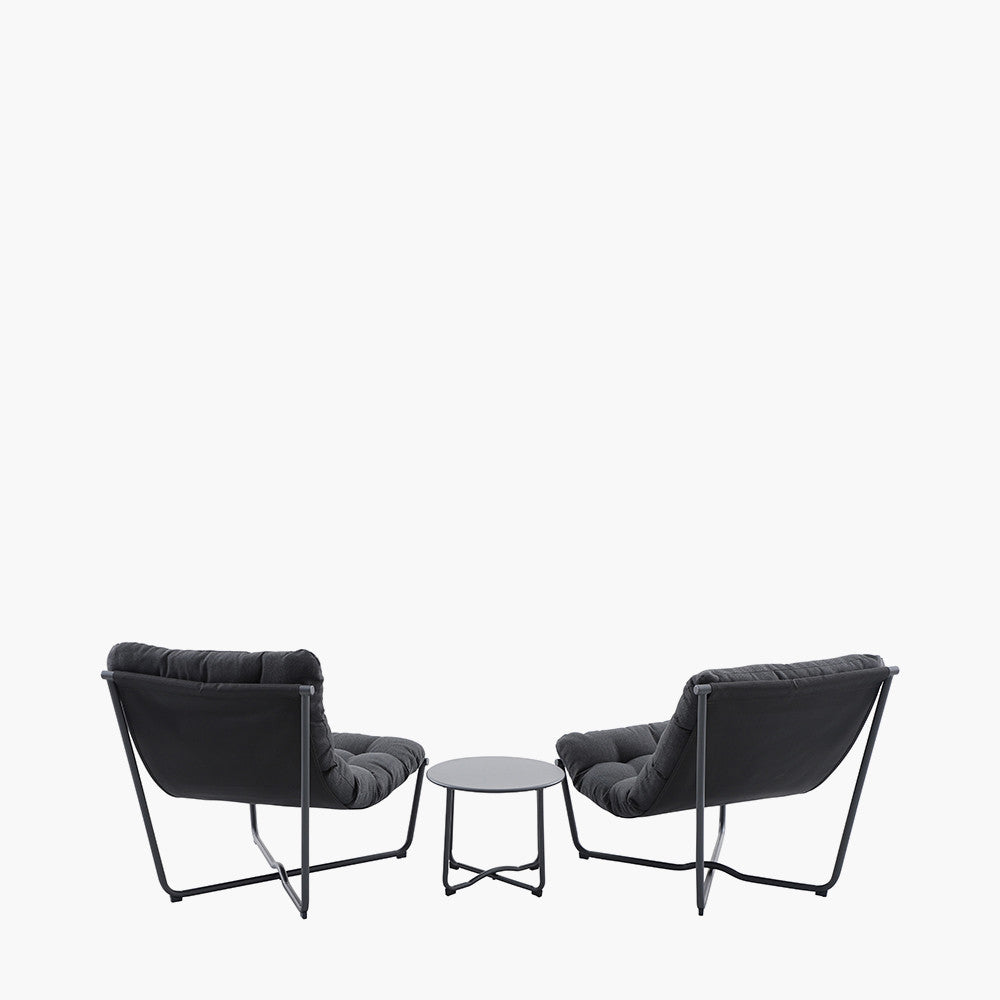 Clermont Anthracite Outdoor Lounging Set