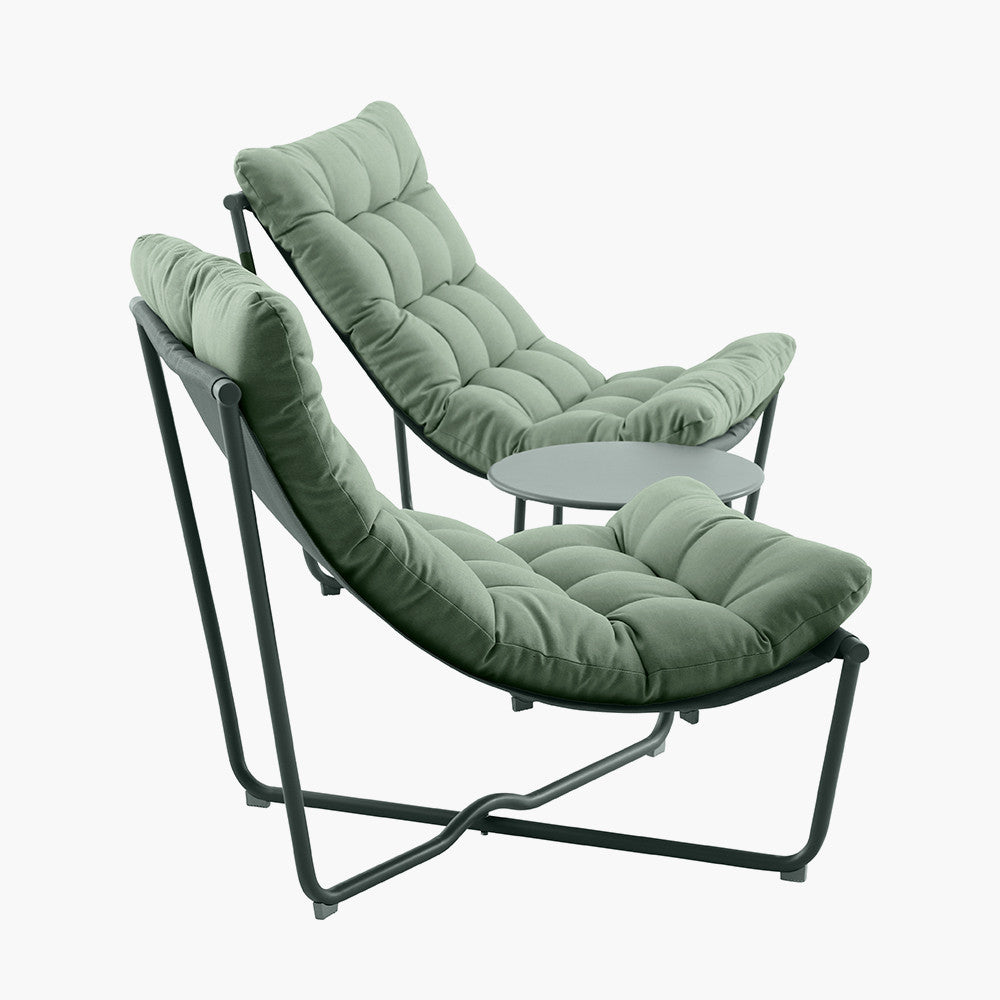 Clermont Moss Green Outdoor Lounging Set