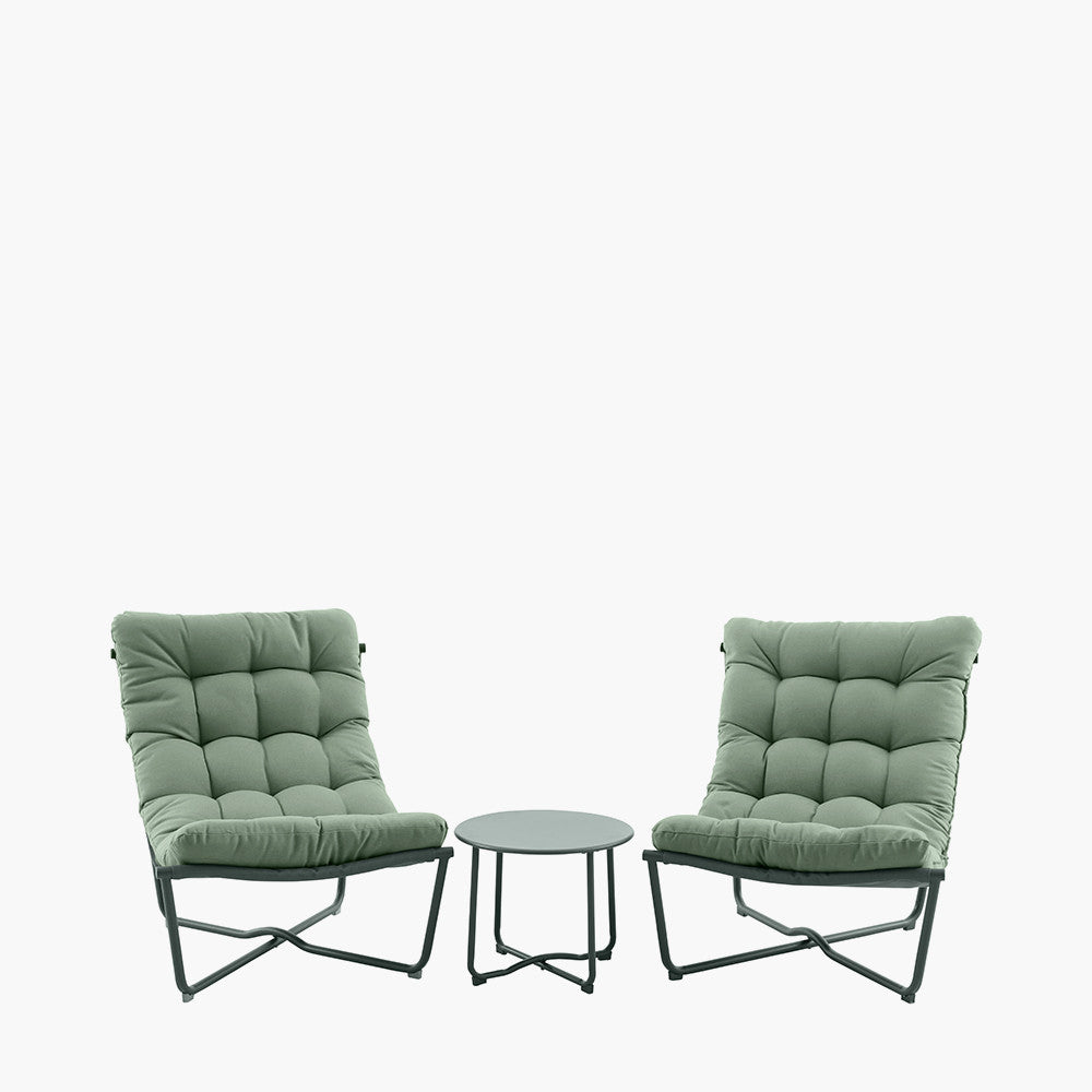 Clermont Moss Green Outdoor Lounging Set