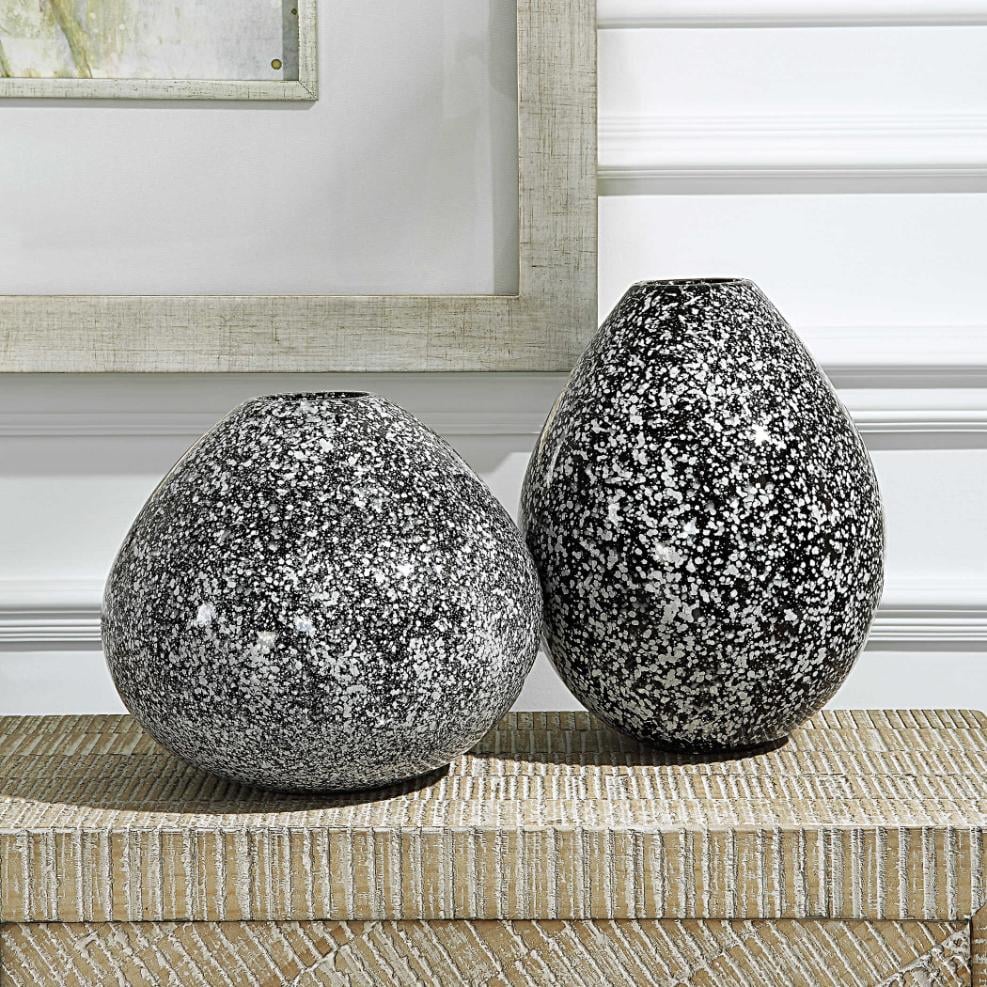 Cosmic Black & White Vases| Set of 2