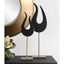Abstract Flame Sculptures in Black - Set of 2