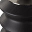 Accordion Black Wood Containers, Set of 2