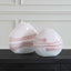 Blush Swirl Glass Vases, Set of 2