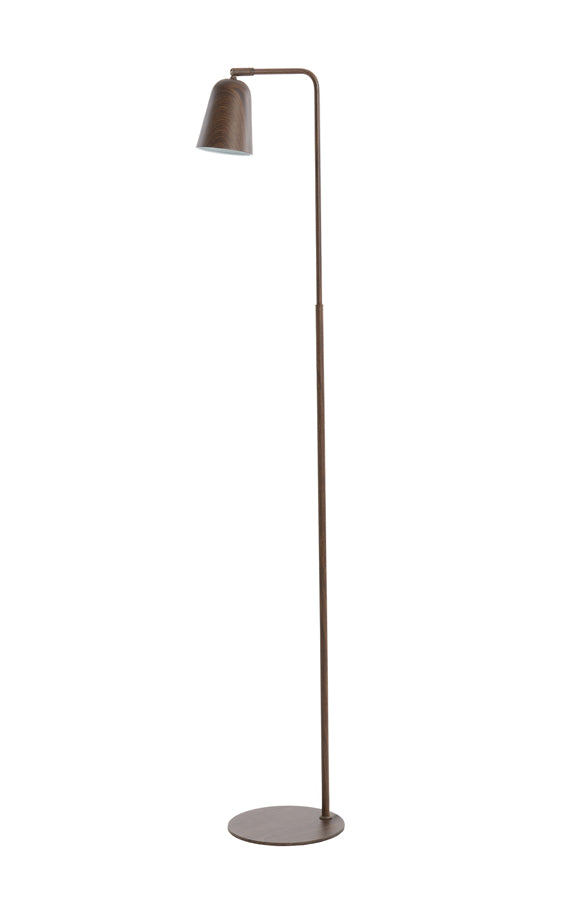 Floor lamp 32,5x23x147 cm SALOMO wood print dark brown