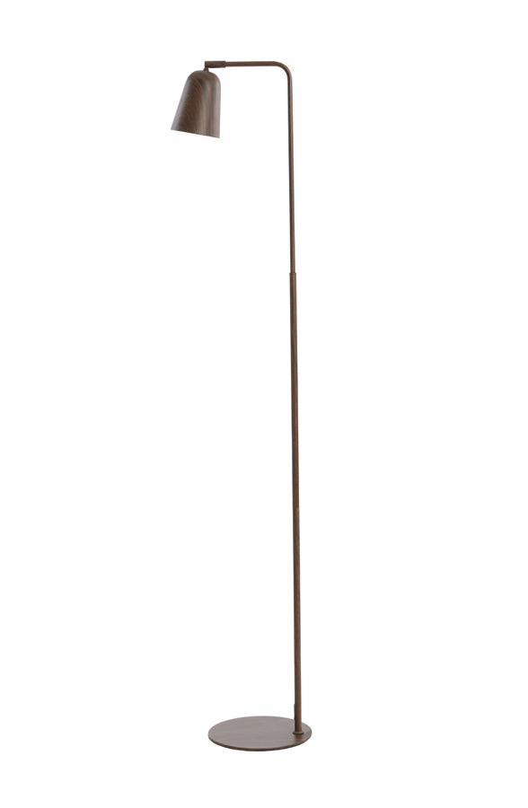 Floor lamp 32,5x23x147 cm SALOMO wood print dark brown