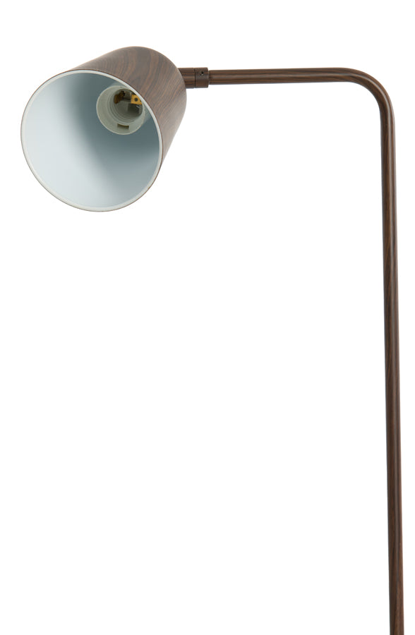 Floor lamp 32,5x23x147 cm SALOMO wood print dark brown