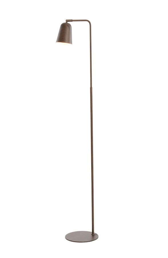 Floor lamp 32,5x23x147 cm SALOMO wood print dark brown