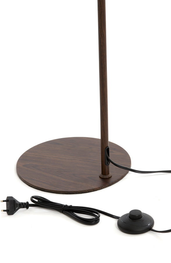 Floor lamp 32,5x23x147 cm SALOMO wood print dark brown