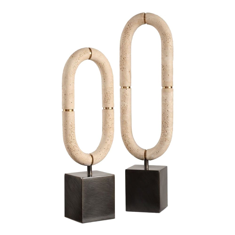 Uttermost Accessories Oval Fusion Sculptures Set of 2 House of Isabella UK