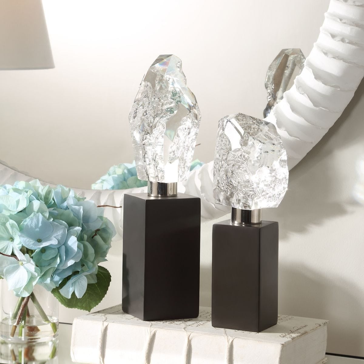 Crystal Peak Sculptures Set of 2