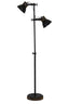 Floor lamp 2L 40x30x165 cm JODY black zinc+wood brown
