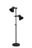 Floor lamp 2L 40x30x165 cm JODY black zinc+wood brown