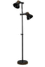 Floor lamp 2L 40x30x165 cm JODY black zinc+wood brown