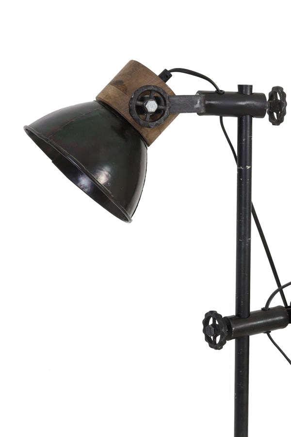 Floor lamp 2L 40x30x165 cm JODY black zinc+wood brown