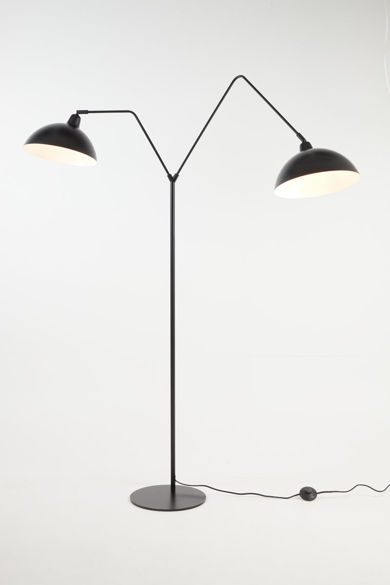 Floor lamp 2L 140x31x180 cm ORION matt black