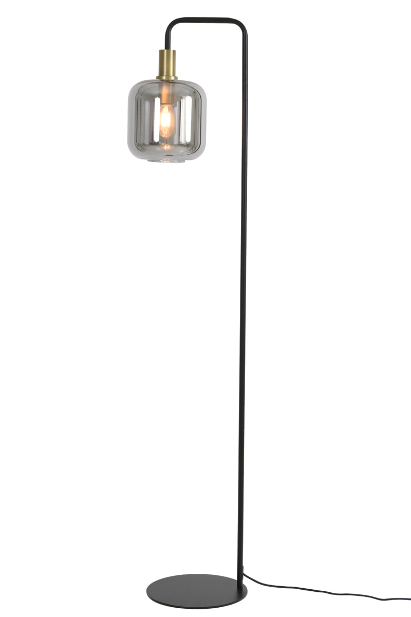 Floor lamp 32x28x155 cm LEKAR antique bronze+smoked glass