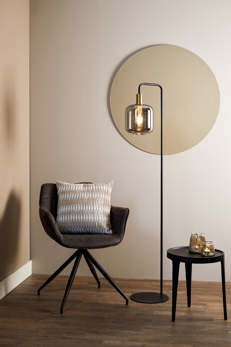 Floor lamp 32x28x155 cm LEKAR antique bronze+smoked glass