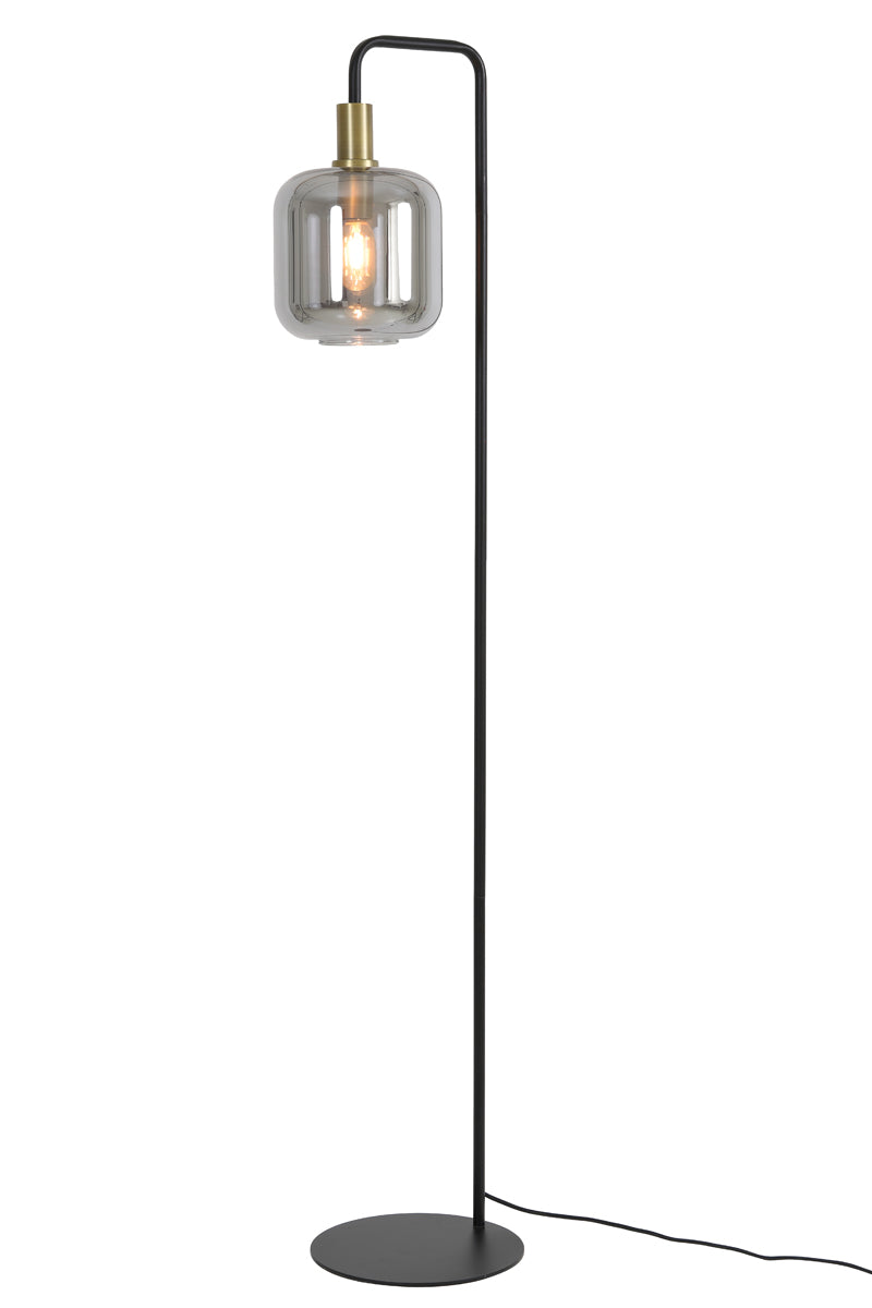 Floor lamp 32x28x155 cm LEKAR antique bronze+smoked glass