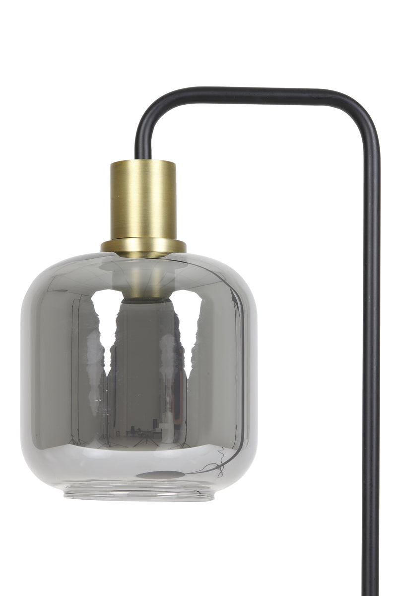 Floor lamp 32x28x155 cm LEKAR antique bronze+smoked glass