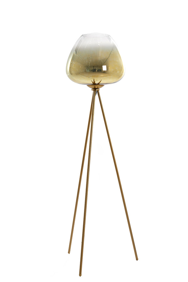 Floor lamp tripod 42x146 cm MAYSON glass gold-clear+gold