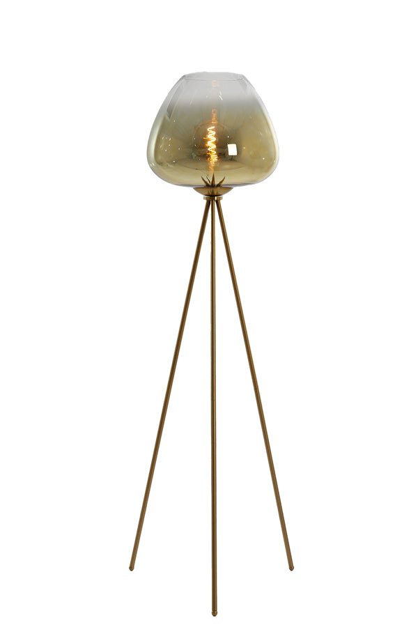Floor lamp tripod 42x146 cm MAYSON glass gold-clear+gold