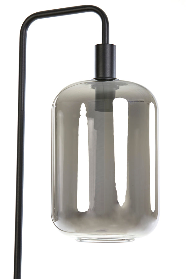 Floor lamp 35,5x28x155 cm LEKAR black+smoked glass high