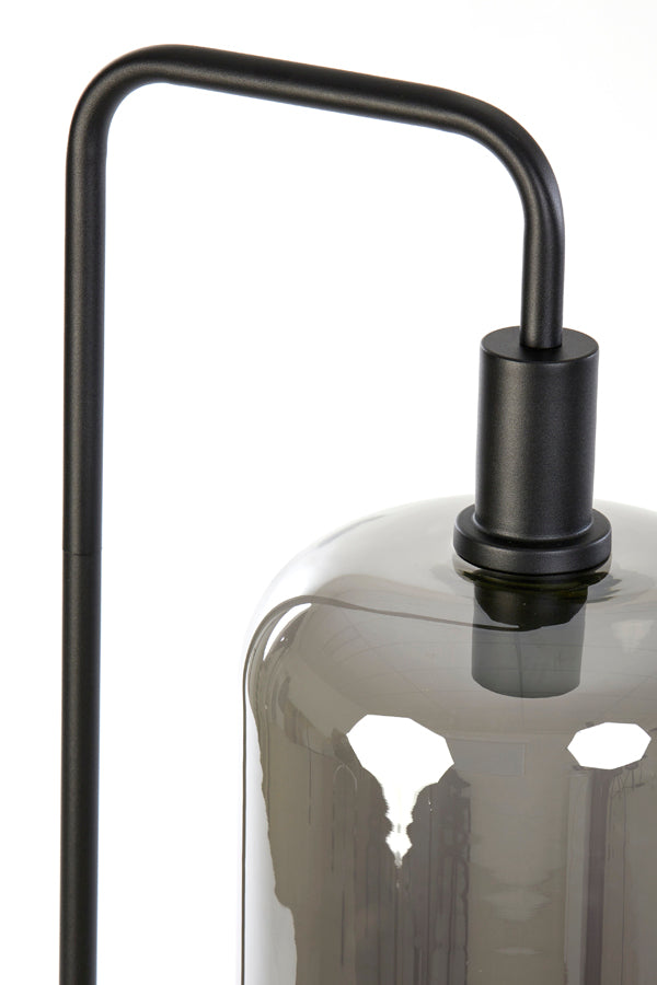 Floor lamp 35,5x28x155 cm LEKAR black+smoked glass high