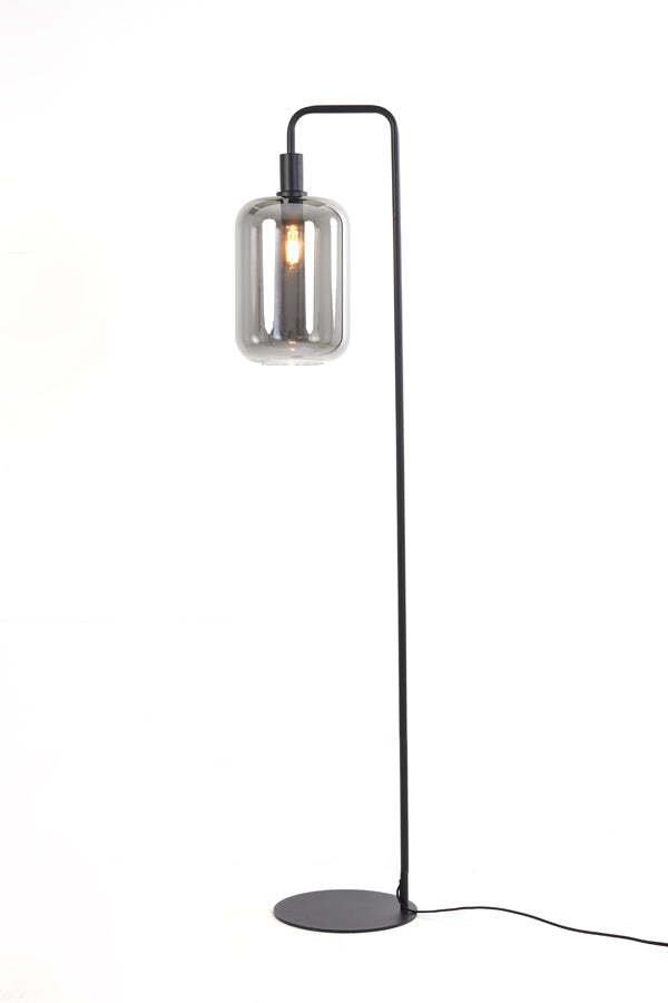 Floor lamp 35,5x28x155 cm LEKAR black+smoked glass high