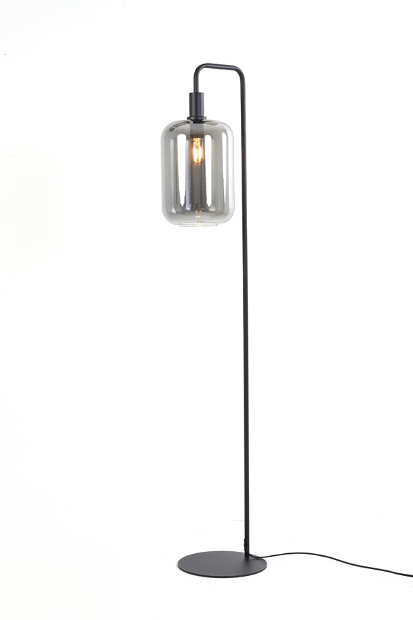 Floor lamp 35,5x28x155 cm LEKAR black+smoked glass high