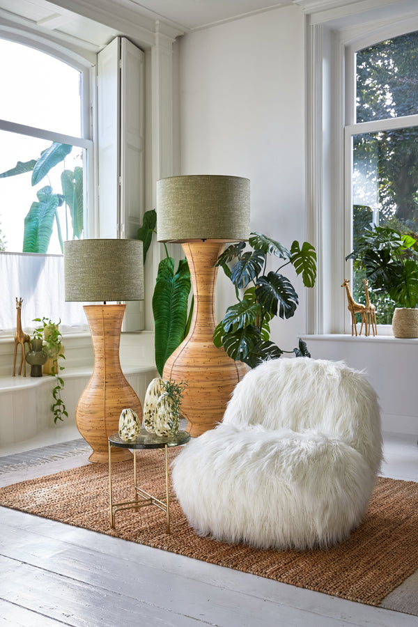 Floor lamp 42x145 cm BUPAK rattan natural