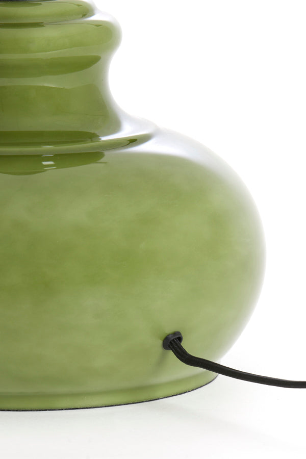 Lamp base 23x28,5 cm VERDE glass olive green