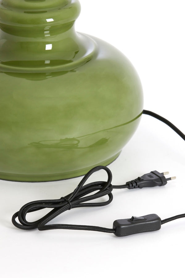 Lamp base 23x28,5 cm VERDE glass olive green