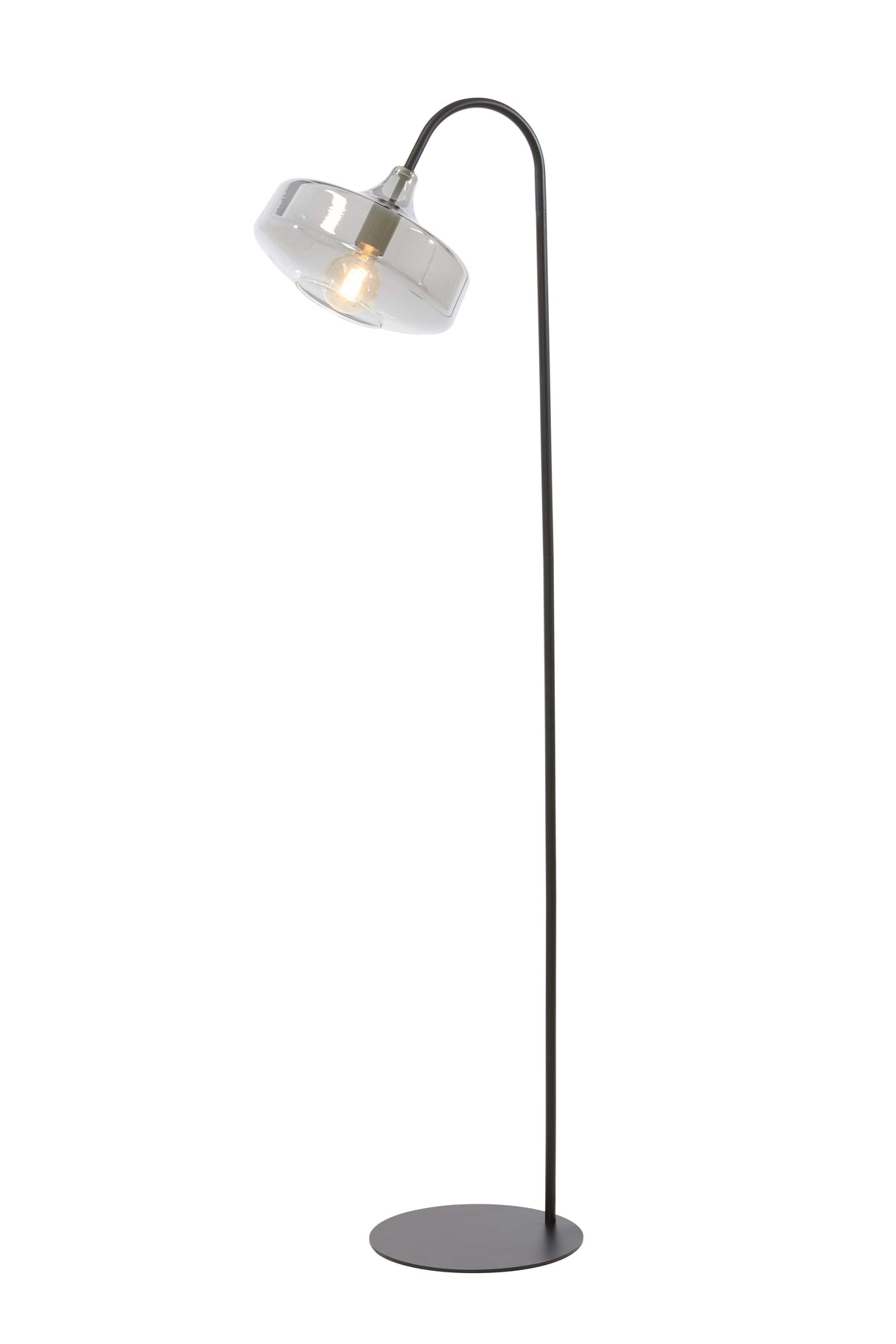 Floor lamp 45x29,5x160 cm SOLNA matt black+smoked glass