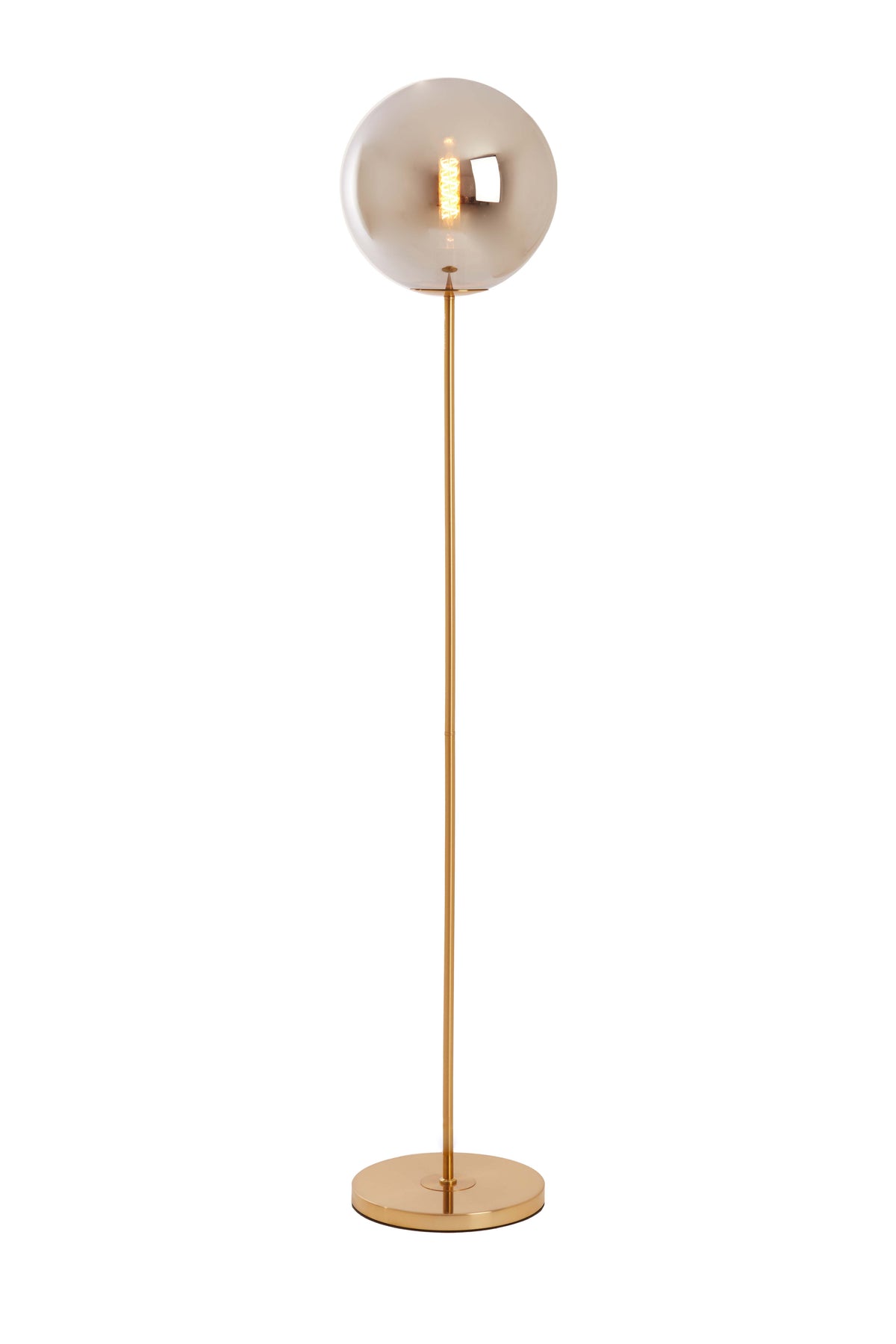 Floor lamp 30x160 cm MEDINA glass smoke+gold