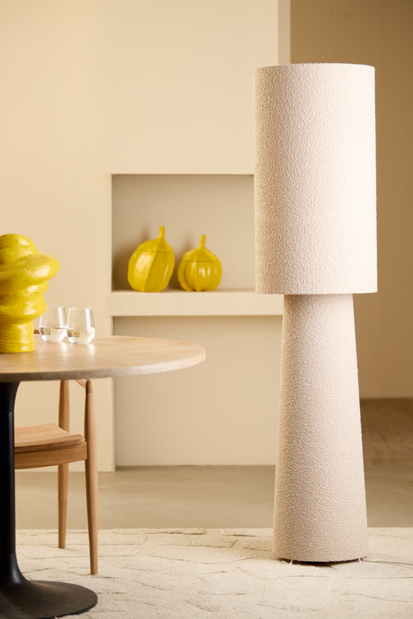 Floor lamp 40x165 cm MIKKEL bouclé cream